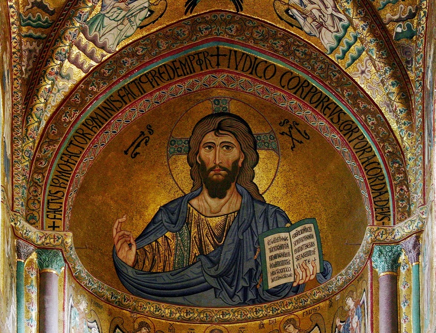 Christ Pantocrator Cathedral of Cefalù Italy 2015 crop