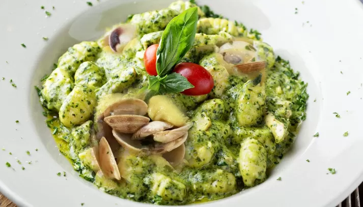 gnocchi pesto vongole 2