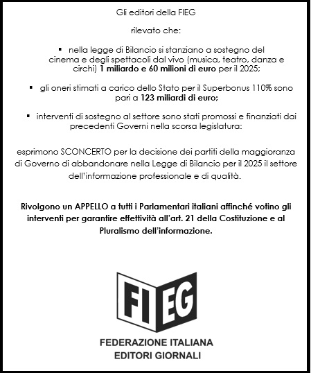 fieg appello oggi