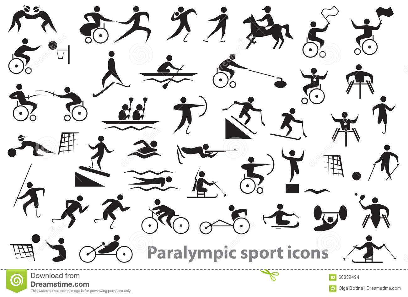 icone paralimpiche di sport 68339494