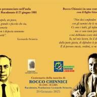 Celebrazione del Centenario di Rocco Chinnici a Racalmuto